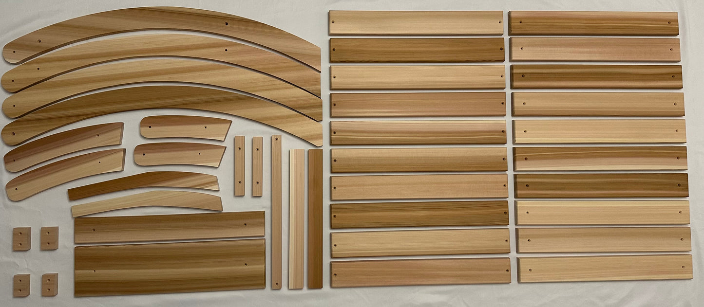 Chaise longue en cèdre clair